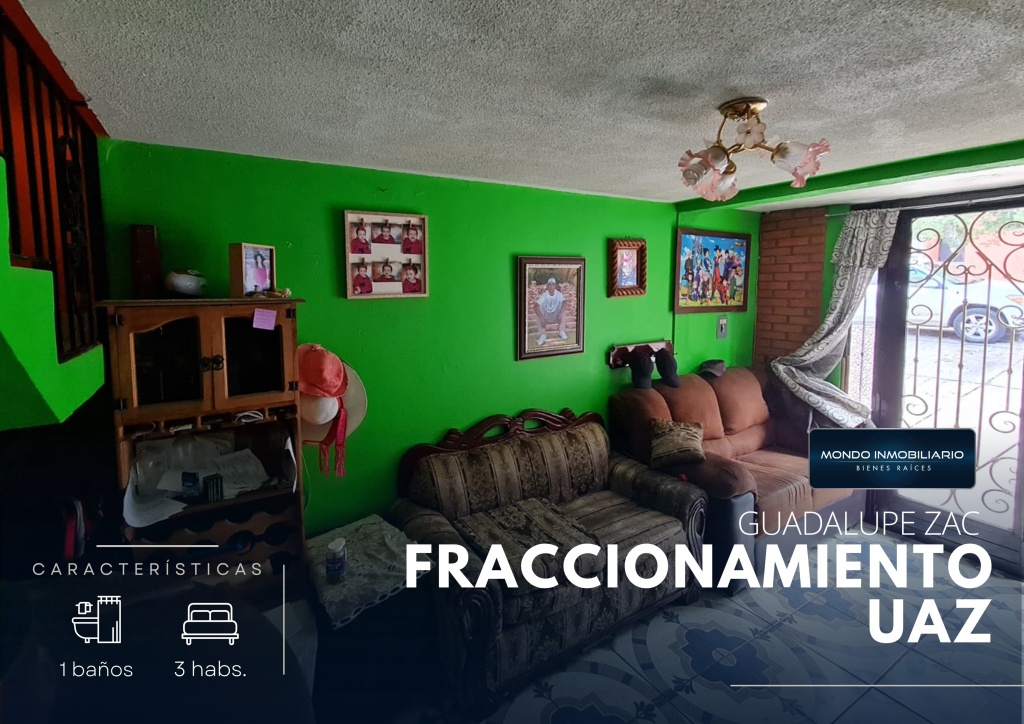 CASA EN FRACCIONAMIENTO UAZ - Mondo Inmobiliario