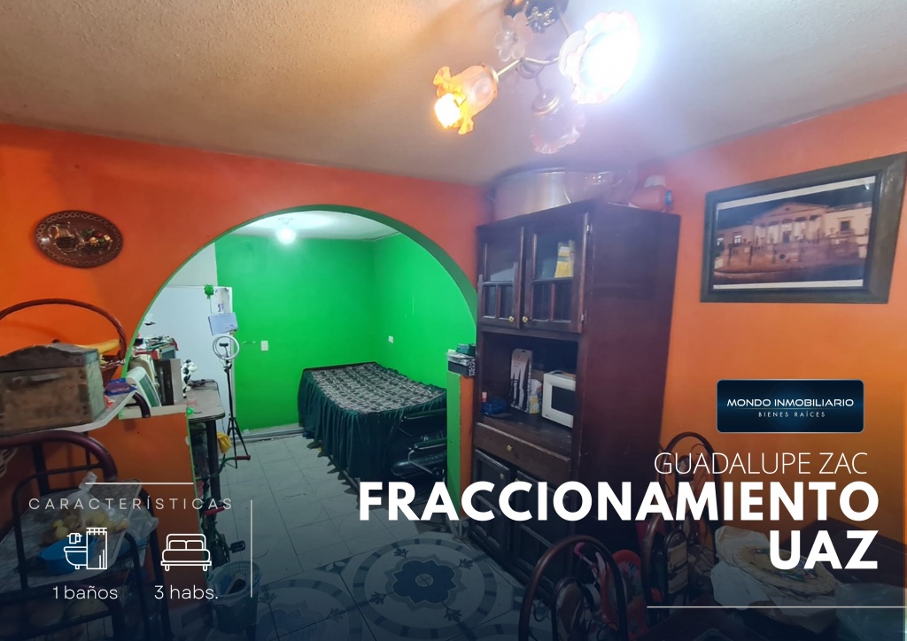 CASA EN FRACCIONAMIENTO UAZ - Mondo Inmobiliario
