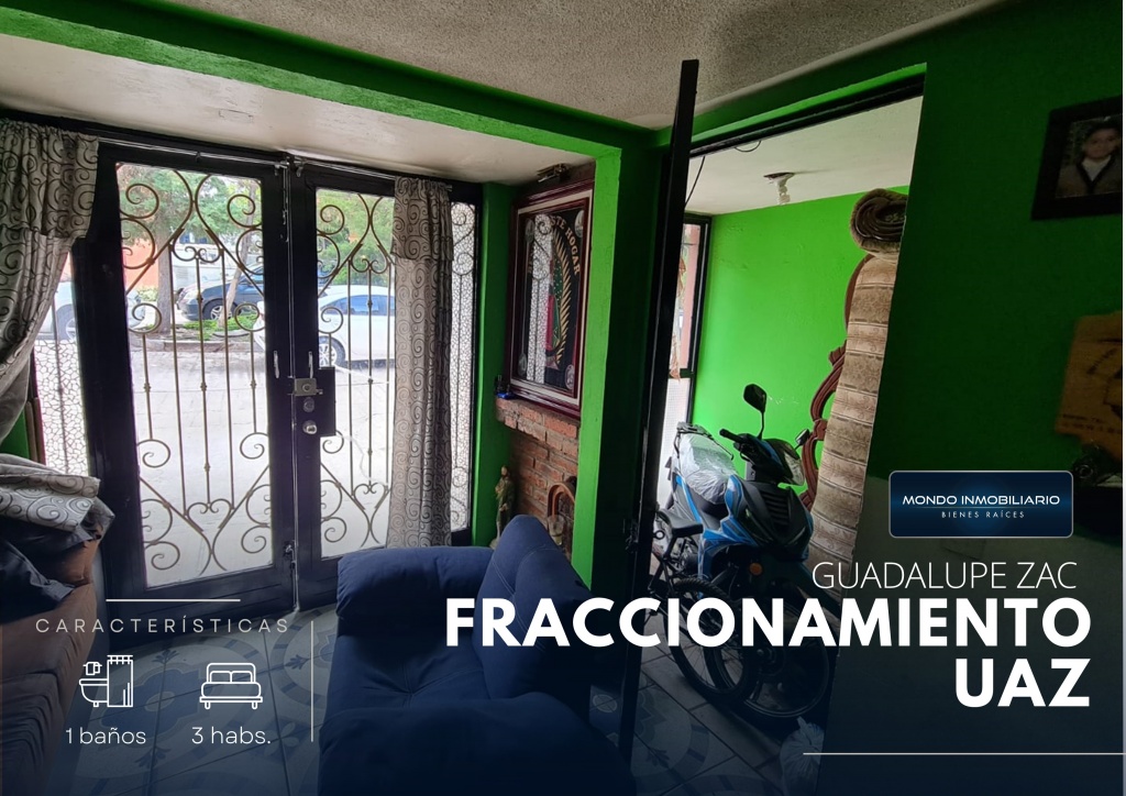 CASA EN FRACCIONAMIENTO UAZ - Mondo Inmobiliario