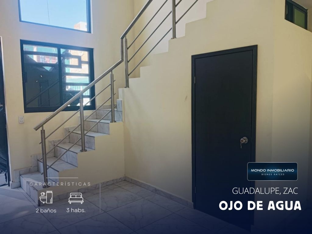 CASA VENTA GUADALUPE FRACC OJO DE AGUA - Mondo Inmobiliario