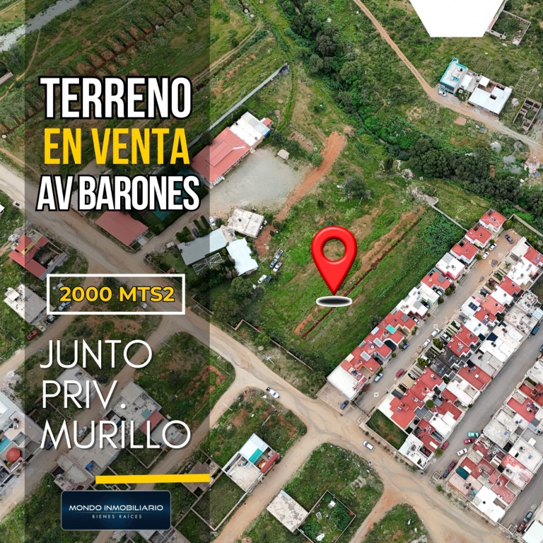 TERRENO VENTA ZACATECAS GUADALUPE AV BARONES  - Mondo Inmobiliario