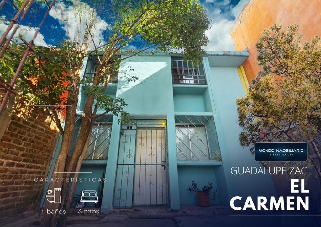 CASA VENTA GUADALUPE FRACCIONAMIENTO EL CARMEN