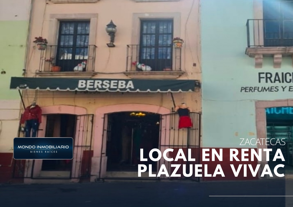 RENTA DE LOCAL COMERCIAL EN PLAZUELA VIVAC