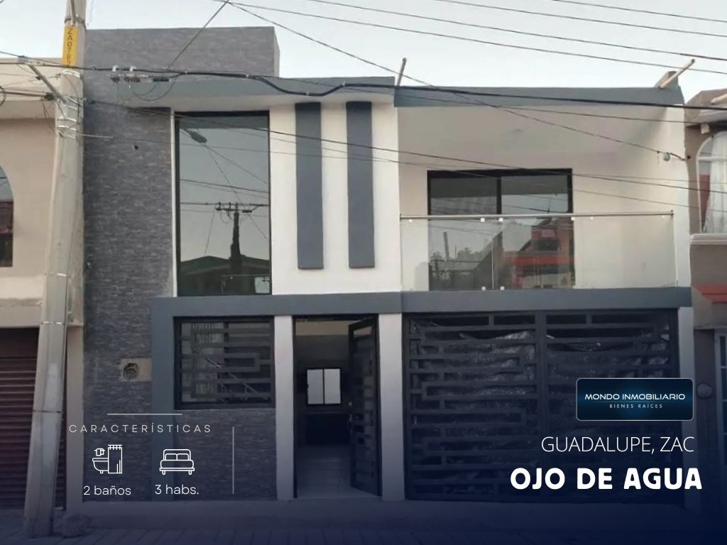 CASA VENTA GUADALUPE FRACC OJO DE AGUA